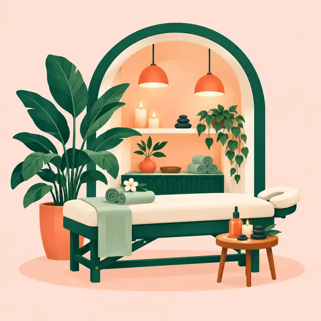 Illustration : Praticien en massages bien-être
