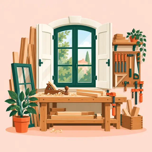 Illustration : Menuisier / installateur de fenêtres