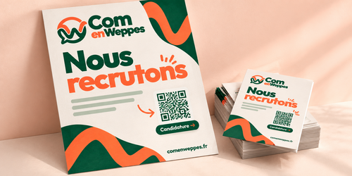 Exemple de réalisation : Affiche et flyer de recrutement