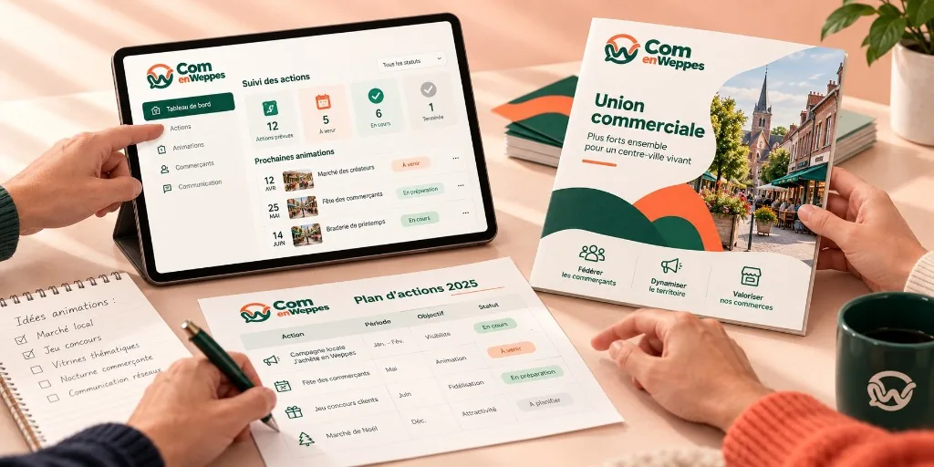 Exemple de réalisation : Accompagnement union commerciale ou association de commerçants